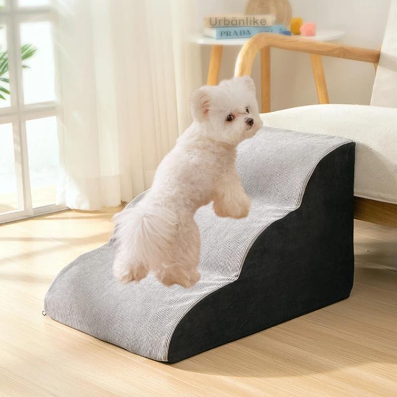 CAWAYI KENNEL Pet 2/3/4 Steps Stairs Memory Foam Dog Sofa Stairs for Small Dog Cat Ramp Ladder Anti-slip Bed Stairs Pet Supplies