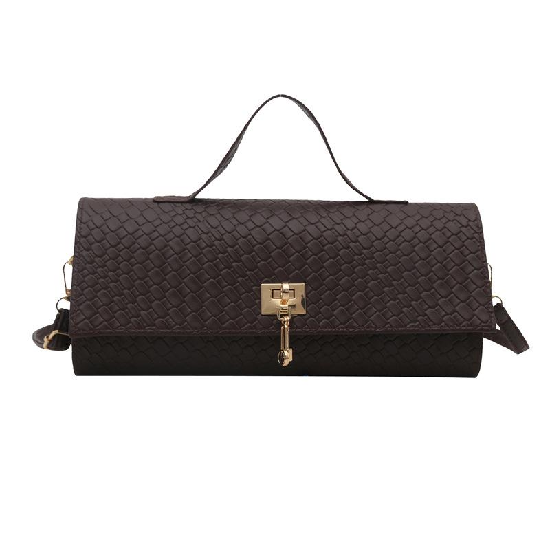 Frühling und Sommer neue strukturierte gewebte Muster Mode Handtasche personalisierte Schultertasche Umhängetasche minimalistischer Stil kleine quadratische Tasche