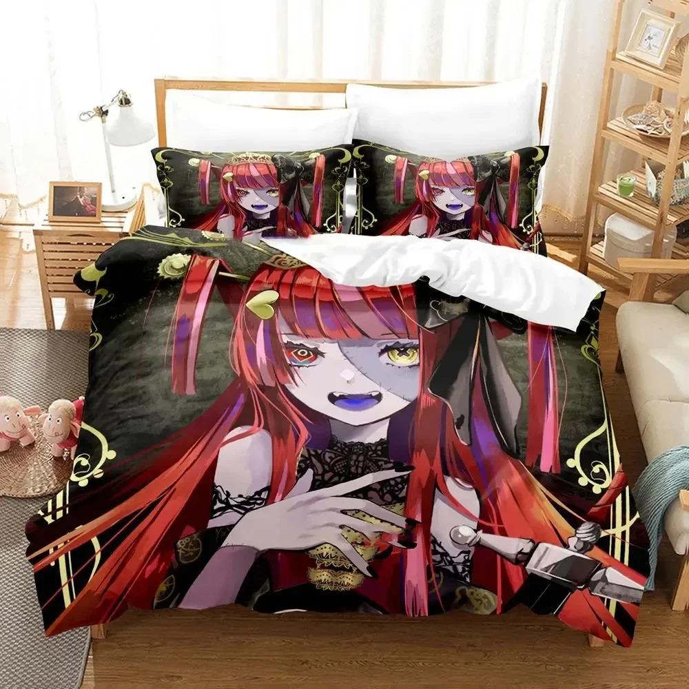 Anime Kureiji Ollie KUREIJI OLLIE Sängkläder Pojkar Flickor Dubbelsäng Queen Size Påslakan Örngott Säng Barn Vuxen Hemtextil