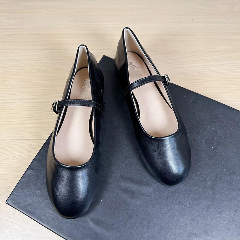Fashion Flat Shoes for Women 2025 Spring and Autumn Round Toe Brown Mary Jane Shoes Retro Red Plus Size Women's Shoes Loafers Women