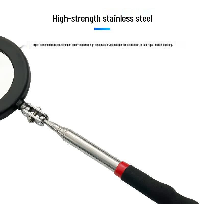 Paola 75mm Round LED Telescopic Inspection Mirror