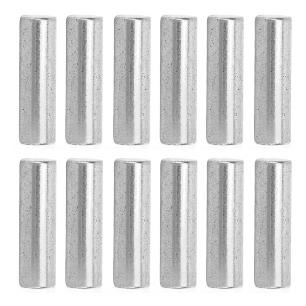 12PCS Pickup Magnet Slug Rod Replacement Electric Guitar Pickup Metal Magnetic Columns Silver