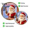 Store Window Display Christmas Santa Claus Static Glass Sticker, Removable Reusable PVC Clings for Living Room Bedroom Holiday Party Decoration Broken