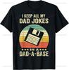 Mens Funny Dad Jokes in Dadabase Vintage for Fathers Day TShirt Unisex Summer Streetwear Tops Mens Clothing Ropa Hombre