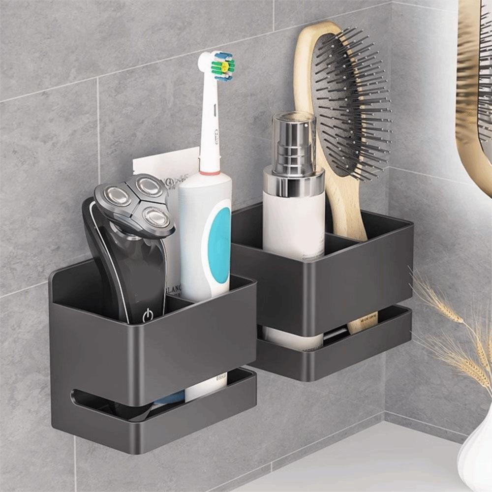 Wall Mounted Toothbrush Holder Punch Free Razor Storage Rack Practical Toothpaste Holder  Kitchen