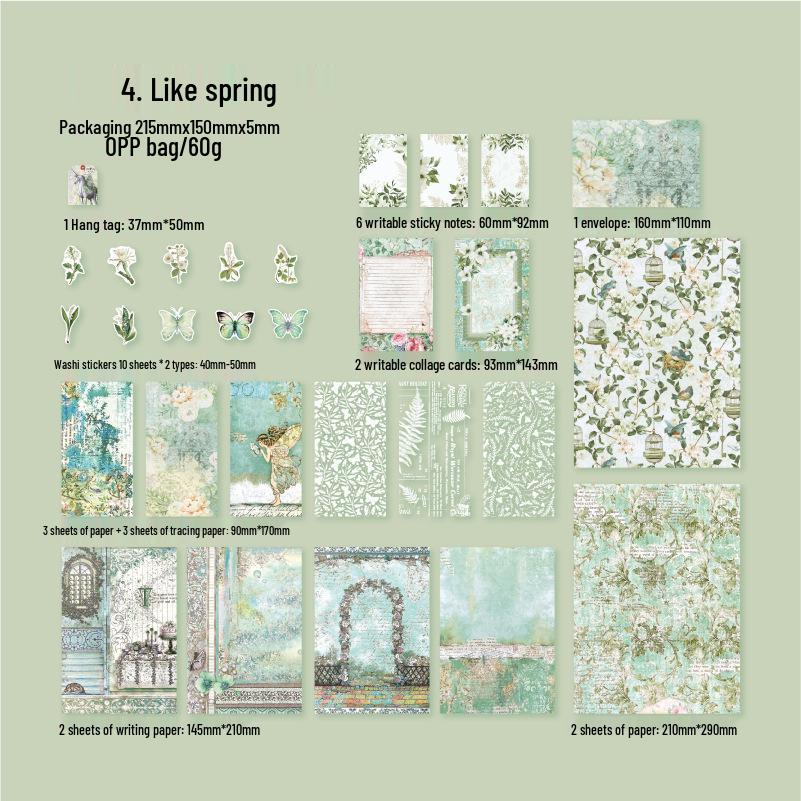 Yan Ji Emotion Collector Series Journal Collage Stickers - 4 Styles