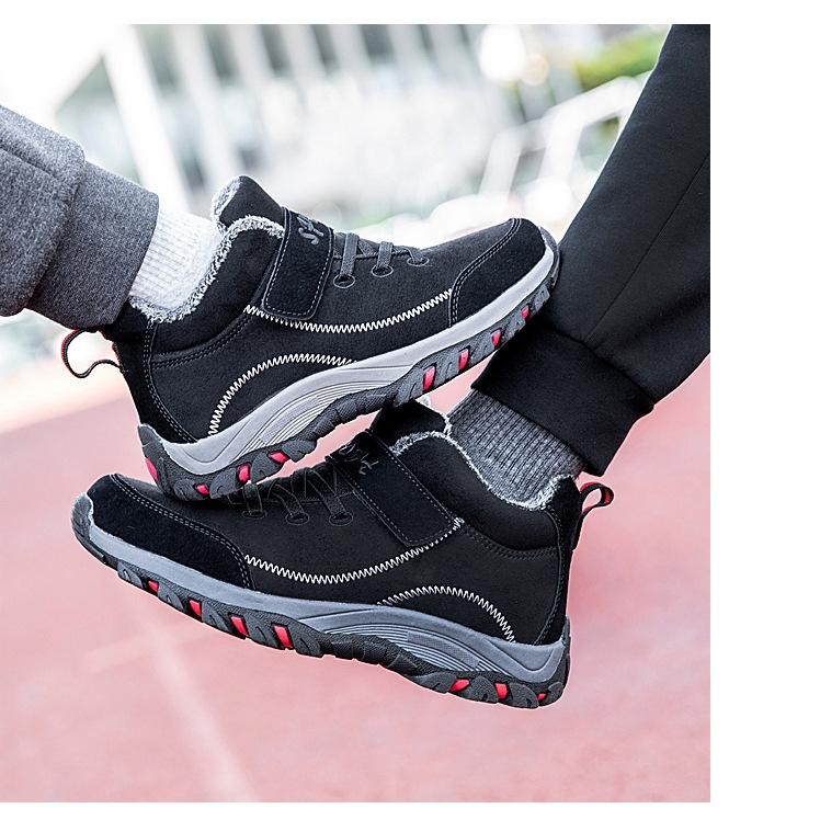 Women Winter Velvet Snow Boots Casual Lace Up Warm Outdoor Cotton Shoes Large Thick Anti Slip Sport Shoe 35-45