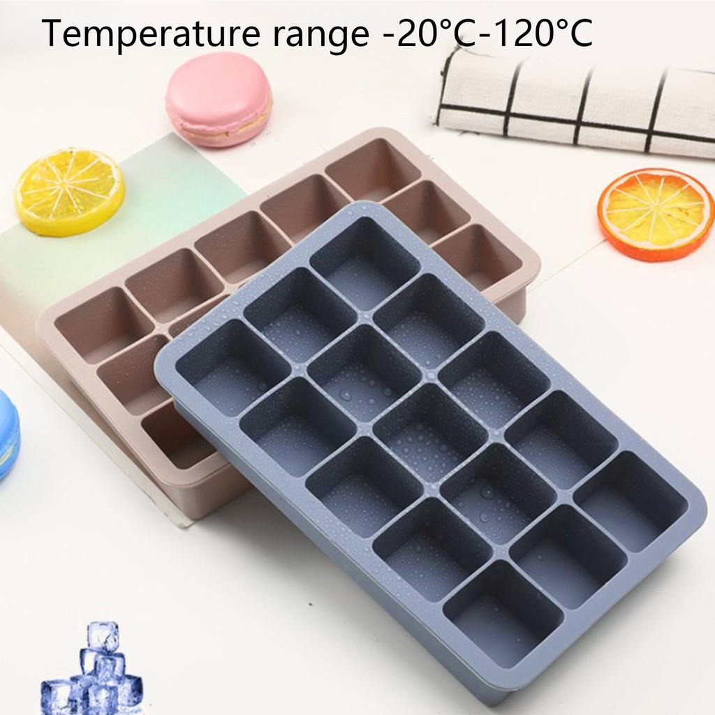 Ice Cube Trays Premium Silicone Ice Cube Moulds with Lid Flexible BPA-Free for Chilled Drinks Whiskey Cocktails Reusable