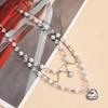 Multilayer Clavicle Chain for Women Love Pendant Pearls Heart Necklace Handmade Adjustable Collarbone Chain Jewelry