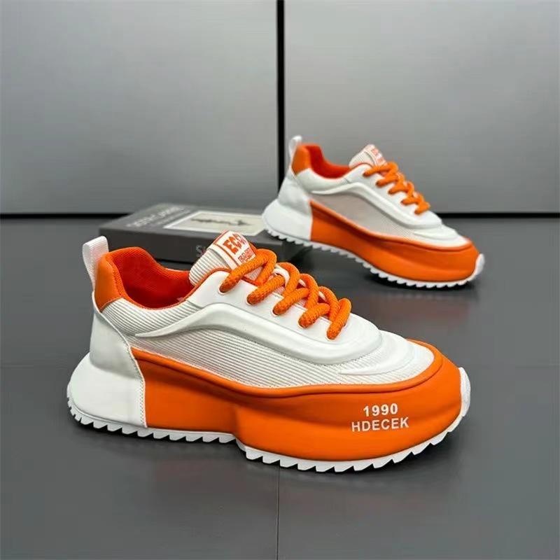 Fashion Casual Color Block Mesh Breathable Increased Internal Platform Designer Chunky Sneakers for Men Women Fashion Running Men Shoes