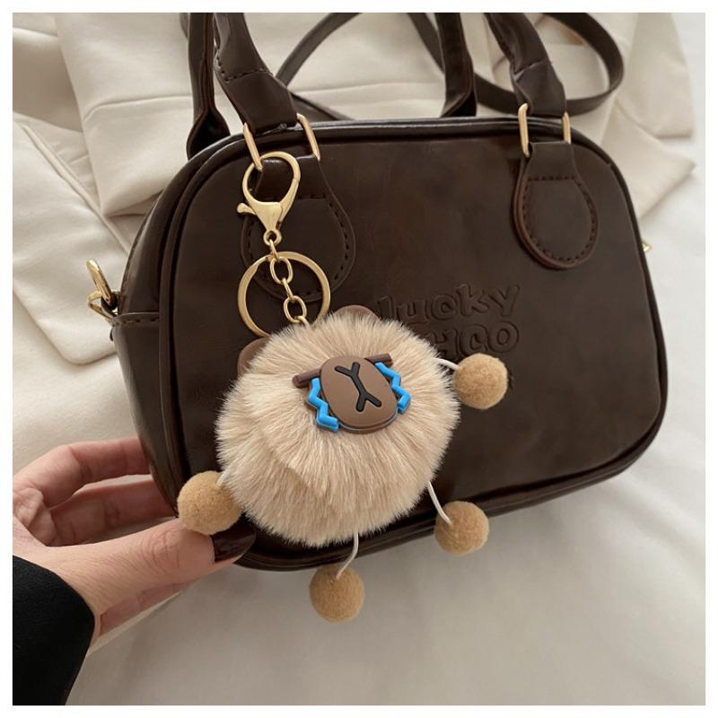 Textured Oil Wax Leather Retro New Lock Autumn and Winter Large Capacity Fashion Portable Messenger Small Square Bag Women