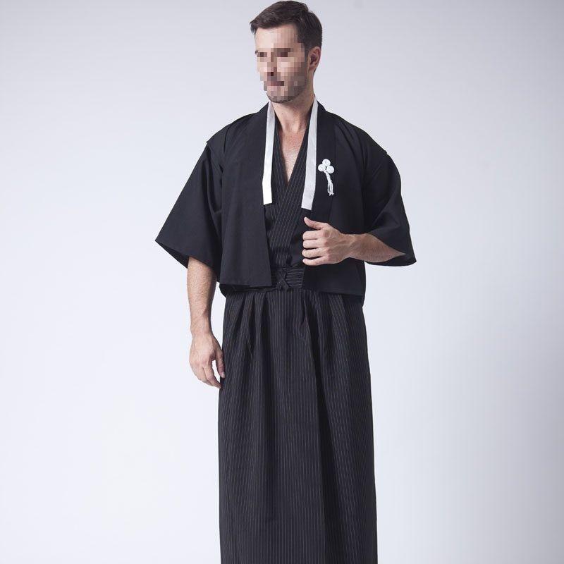 Kimono Anime Samurai da Uomo: Costume Giapponese Tradizionale per Spettacolo