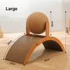 Wooden Cat Scratcher Sisal Cat Scratching Ball 2 In 1 Wear-Resistant Grinding Paw Toy Scratch Board Solid Wood Scraper for Cats