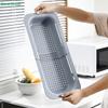 Double-layer Expandable Kitchen Sink Strainer Basket, Home Sink Storage Draining Rack, Fruit Tray Storage Basket