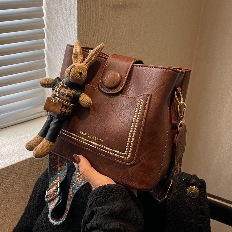 Nischendesign Retro Vielseitige Damen Umhänge-Bucket Bag - 2024 Erweiterte Textur Edition