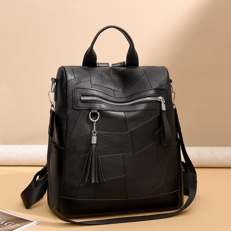 Mochila Casual Grande Capacidade Antifurto Feminina em PU - Moda 2025 para Estudantes Universitários