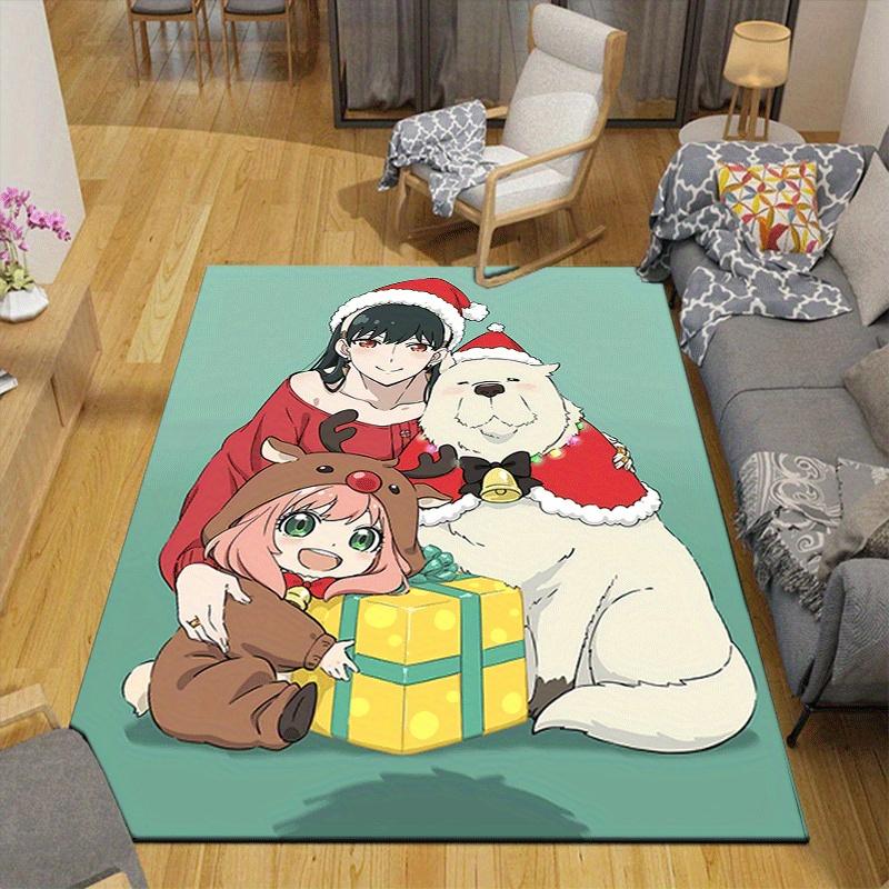 1pc Spy Family Pattern Area Rug, Anti Slip Non Shedding Stain Resistant Carpet
