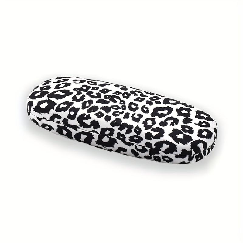 Leopard Print Hard Eyeglass Case, Protective Rigid Sunglasses Holder for Women, Fashion Travel Glasses Box,Fashion Glasses Case