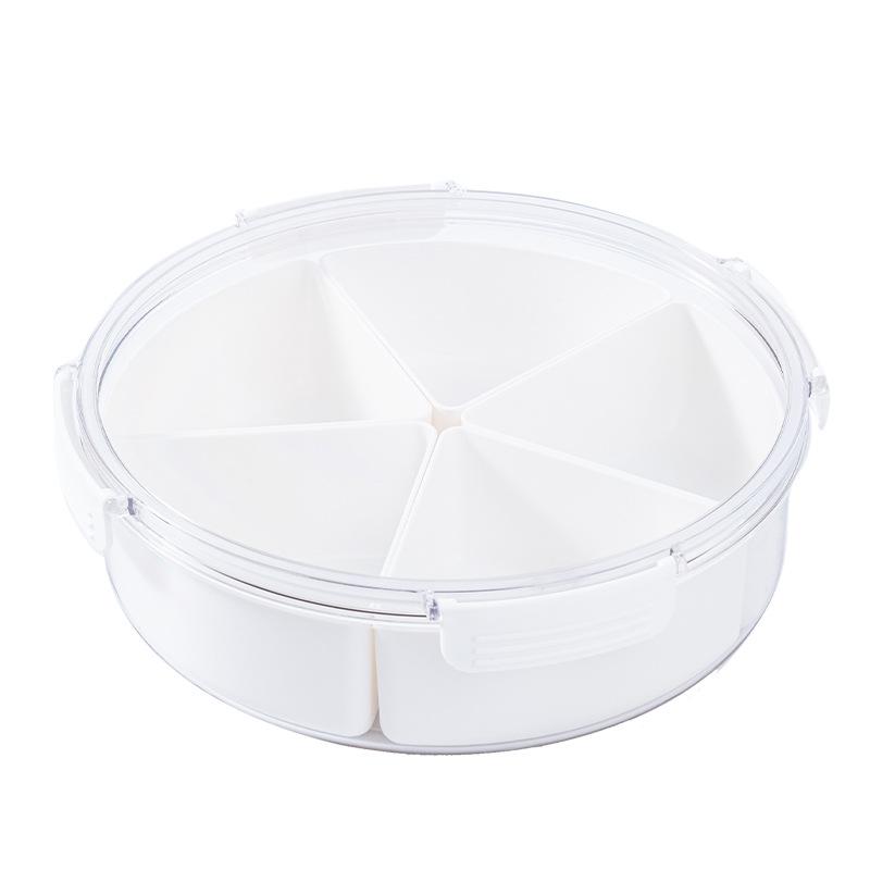 Snack Plate, Dried Fruit Box, Living Room Fruit Plate, Transparent Compartments, Fruit and Vegetable Storage Box, Multi-functional Preservation Box