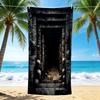 1Pc Ancient Dungeon Entrance Beach Towel, Quick Dry, Multi-Use for Beach Pool Gym Yoga Home Travel, Christmas, Halloween, Xmas Gift M928189