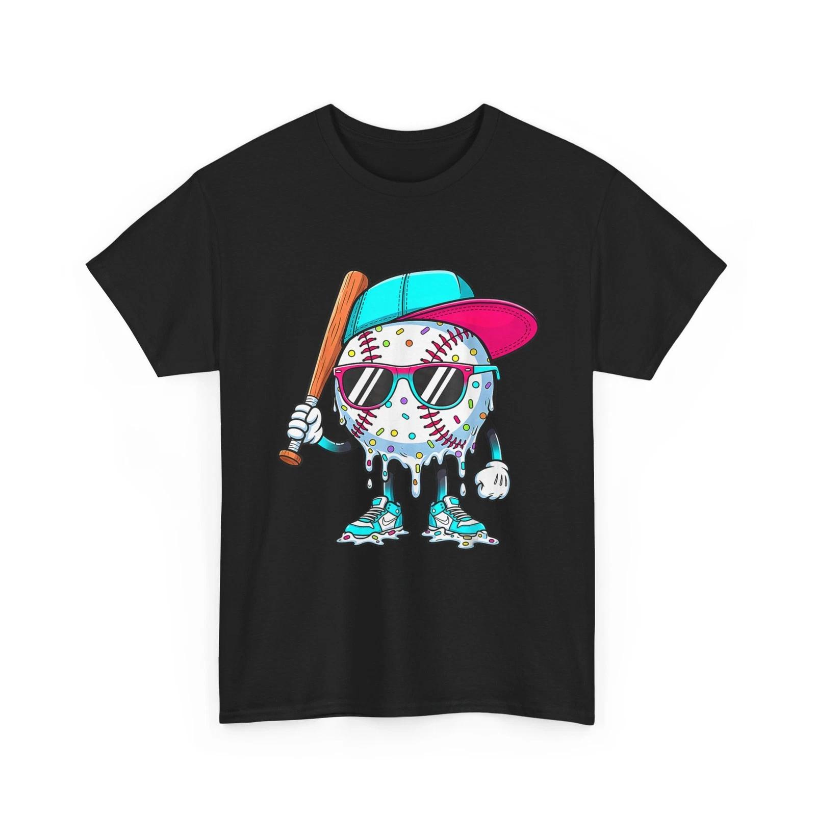 Baseball Shirt, Drip Baseball Sports Lovers Women Men T-Shirt 4XL