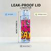 1PC Yes You Can Bright Pop Slogan Lettering 750ml Color Plastic Sports Water Bottle Leakproof Flip Straw Lid Suitable for Sports Office Home Use