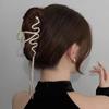 Retro Rhinestone Hair Claw For Women Fashion Metal Chain Tassel Hair Clip Crab Clamp Hairgrip Girls Hair Accessories Party Jewelry