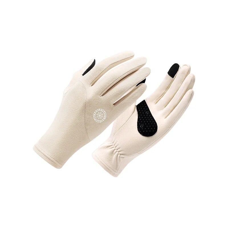 Guanti caldi da donna Guanti invernali touch screen da bicicletta Sport all'aria aperta Pesca Guida Corsa Guanto da sci Guanto termico in peluche