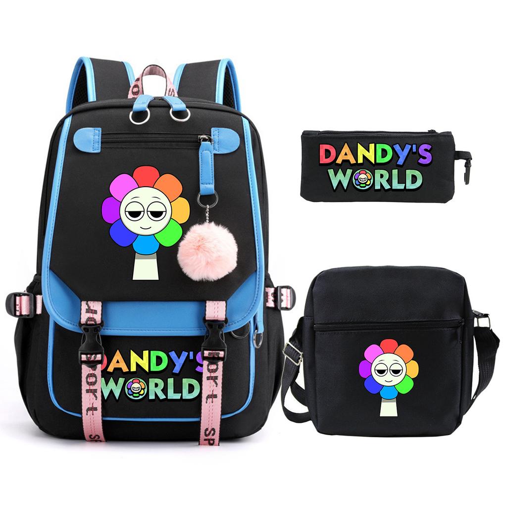 Dandy's World School Trend Children's Backpack Set Large Capacity Primary and Secondary School Student Leisure Bag