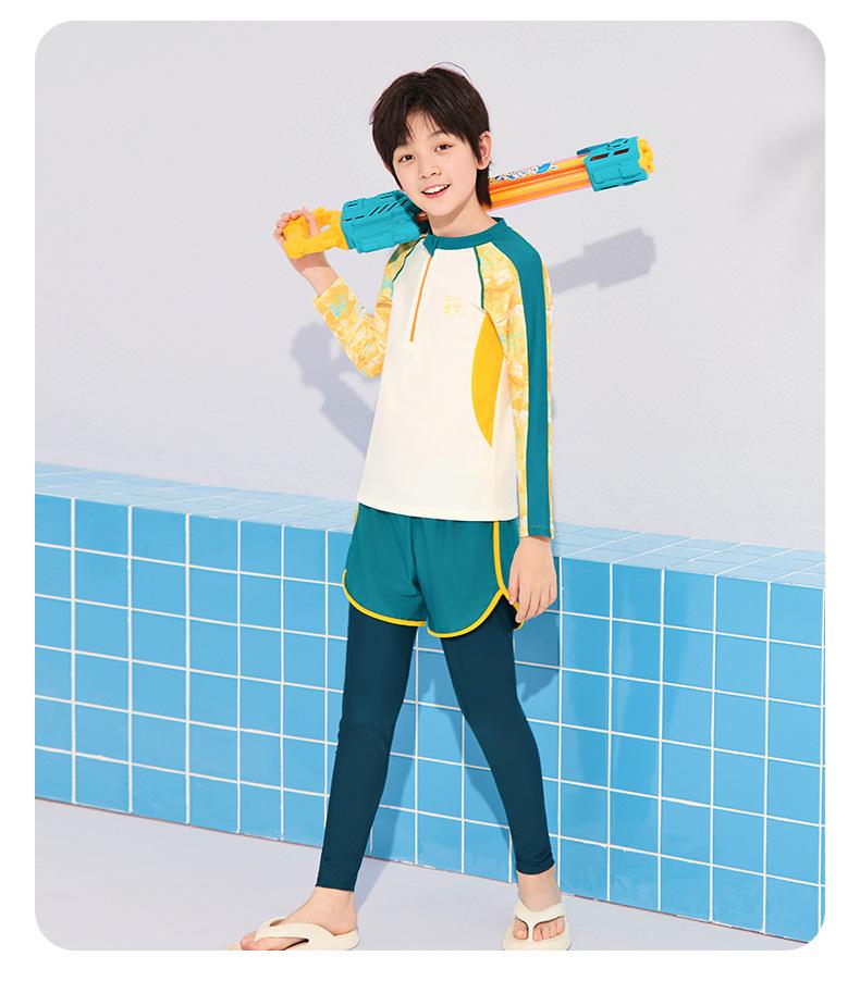 Boys' Long Sleeve & Pants Sunscreen Swimsuit 2025 - Kids' Split Swimwear Set