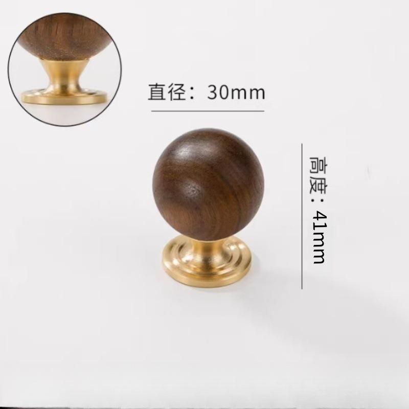 Lux Francez, Mâner Ușă Dulap, Sertar Ușă Garderobă, Stil Antic, Lemn de Nuc, Bilă Rotundă, Stil Chinezesc Nou, Mâner Mic Pandantiv