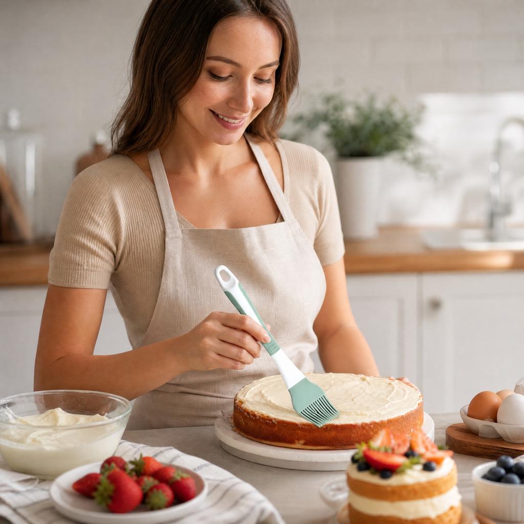 Silicone Oil Brush for Basting, Grilling and Baking, Heat Kitchen Cooking Brush