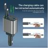 Fast Charger Car Adapter Car USB Charger Adapter Ambient Lighting Car Charger Port Type C Igniter Phone Adapter With Retractable
