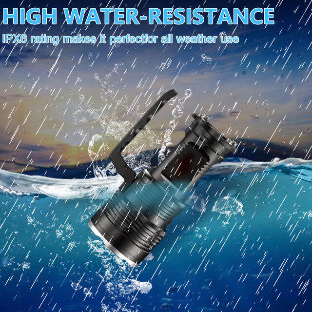 72000 Lumens LED Flashlight XHP50 USB Rechargeable Powerful Portabl Lamp Searchlight Flash Light By