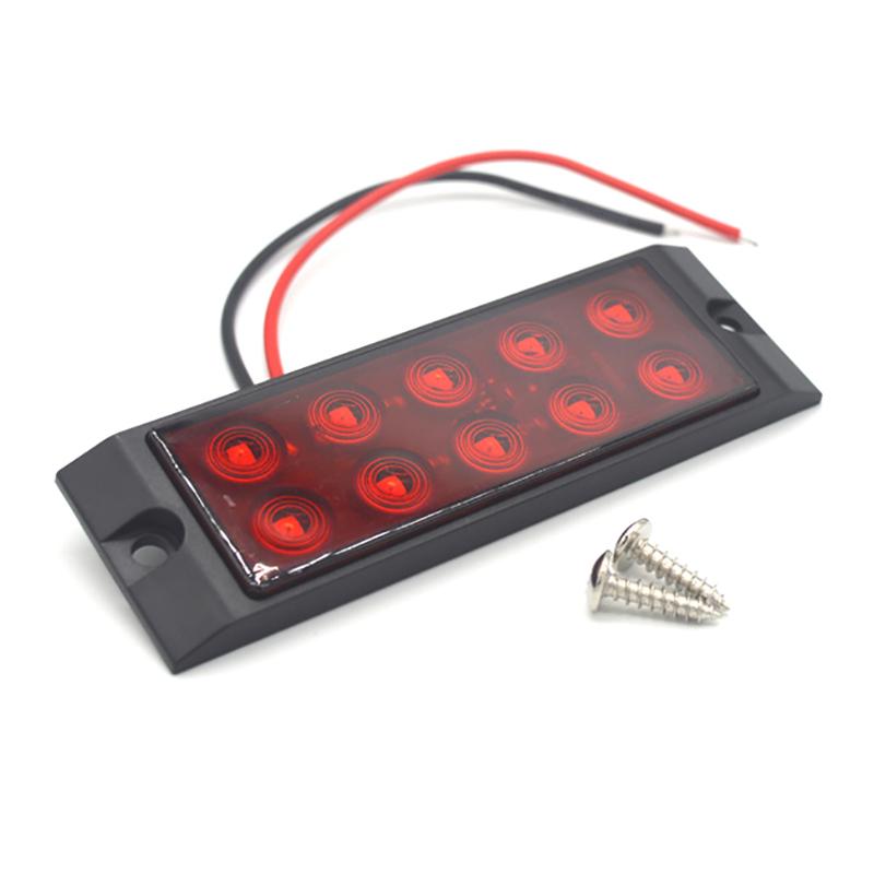 1Pcs 12-24V 10 Leds Trailer Lights Waterproof Double Sides Marker Trailer Lights Car Truck Rear Tail Lamps Warning Signal Lights