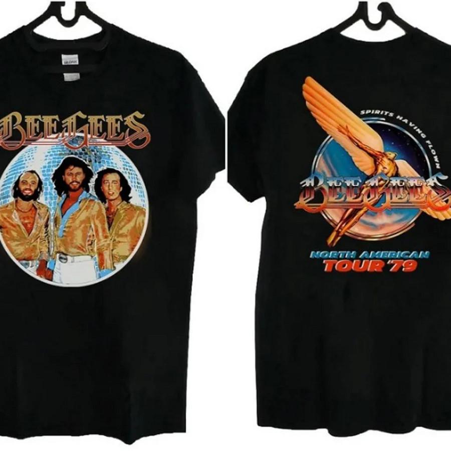 Bee Gees Spirits Having Flown North American Tour 1979 T Shirt 2 SIDE Unisex T-Shirt XXXL