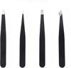 4PCS Tweezers Set Professional Tweezers Steel Facial Hair for Stainless Eyebrows for and Ingrown Hair  Makeup Tools Removal