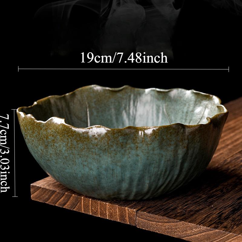 

1 шт. Керамический умывальник в китайском стиле в виде листа лотоса, Аксессуары для домашнего чайного набора, Раковина для мытья чайных чашек, Чаша для хранения на чайном столе