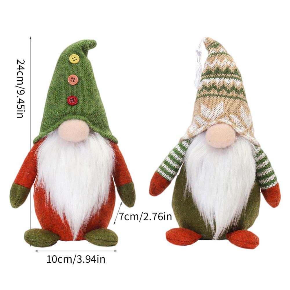 Faceless Elf Christmas Figure - Green Santa Claus Nordic Decoration