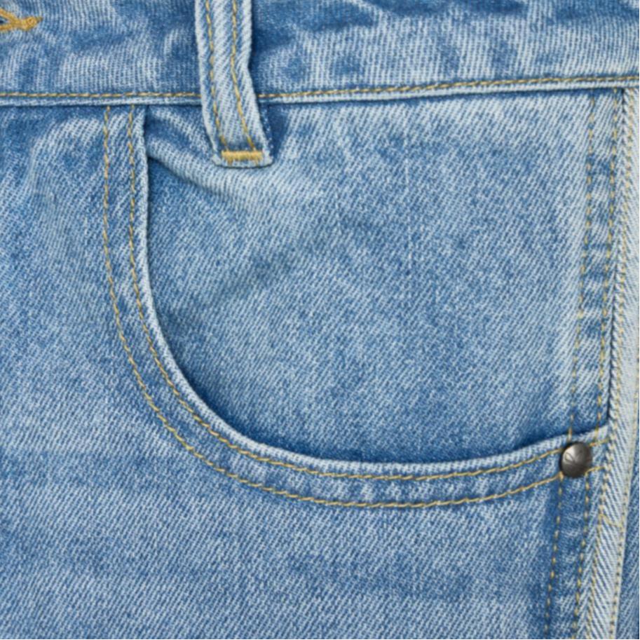 adidas Originals Soft Denim Loose Casual Striped Versatile Comfortable Jeans Women Jeans LF2319
