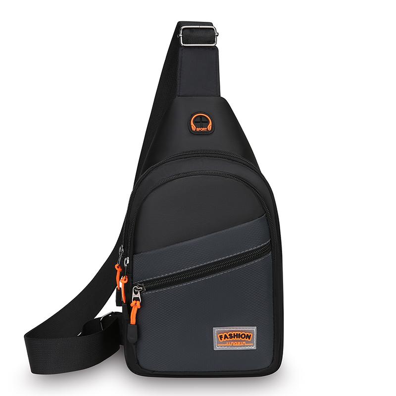 Bolsa Tiracolo de Nylon Estilosa para Homens – Peitoral Cruzada Multifuncional com Múltiplos Bolsos para Atividades ao Ar Livre