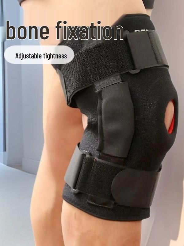 

Aluminum Alloy Sports Knee Support with Hinged Joints and Adjustable Straps XL чёрный