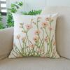 45X45Cm Flower Throw Pillow Cover Plant Embroidered Stamping Waist Cushion Cover Decor Home Decorative Pillowcase New