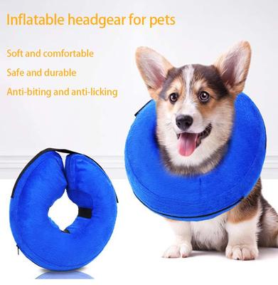Protective Inflatable Dog Cat Collar Soft Pet Elizabethan Collar For Small Large Dogs Cats Dog Cones After Surgery Puppy Neck