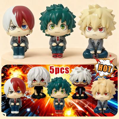 My Hero Academia Chibi Figurine - Izuku Midoriya / Tomura Shigaraki / Katsuki Bakugo / Shoto Todoroki - Anime Action Figure Toy