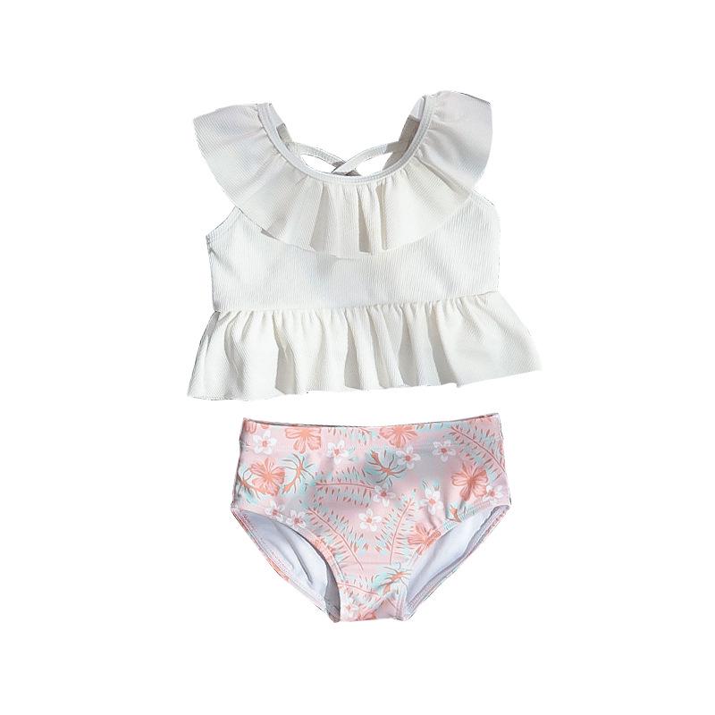 New Summer Girls' Ruffle Bikini – Cute Split Swimsuit