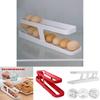 Rolldown Egg Dispenser Space-saving Egg Storage Rack For Refrigerator Gravity Feed Design Easy Egg Distribution