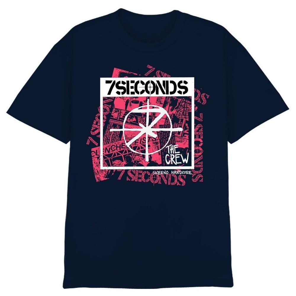 Vtg 7 Seconds Band The Crew Heavy Cotton Navy T Shirt For Men SE201 Unisex T-Shirt XXL