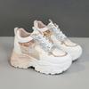 High Quality Women's Platform Shoes Summer Mesh Breathable Casual Shoe 2025 Fashion Sexy Sequin Lace-Up Sneakers Designer Brands