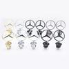 CEV5   3D Car Front Bonnet Hood Emblem Round Zinc Alloy Badge For Mercedes Benz C E S Class W204 W205 W212 W213 W211 W220 W222 W223